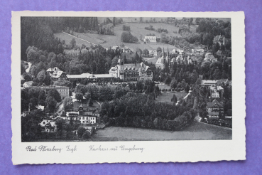 Ansichtskarte AK Bad Flinsberg Świeradów-Zdrój 1925-1945 Isergebirge Kurhaus Häuser Straße Nieder Schlesien Ortsansicht Polen Polska